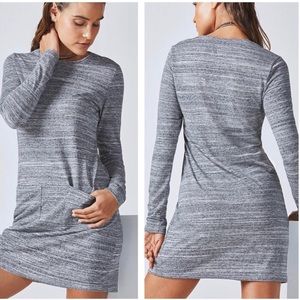 Fabletics Jamie Mini Gray Space Dye Dress Medium